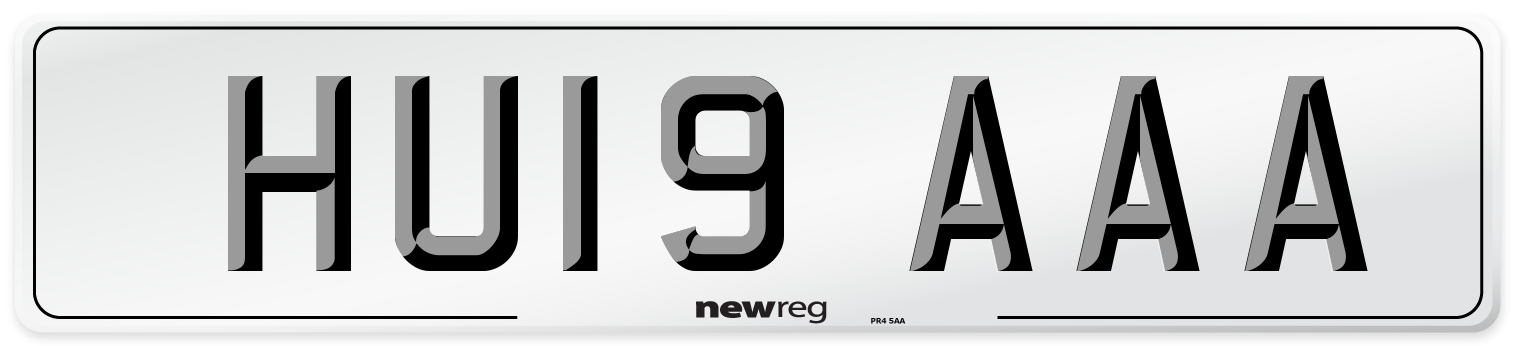 HU19 AAA Number Plate from New Reg
